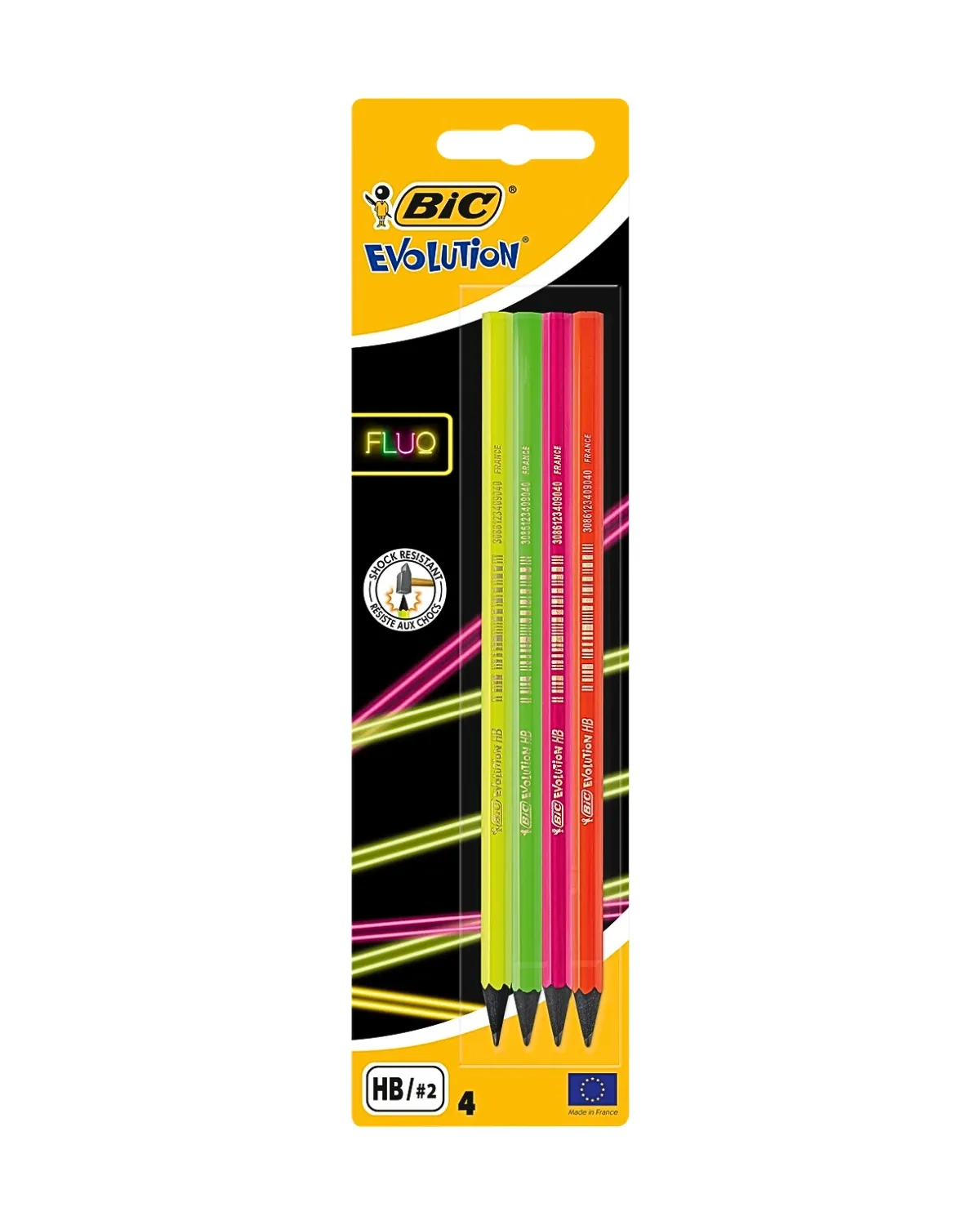 BIC GRAFITNA OLOVKA EVOLUTION FLUO AST BL4 EU 