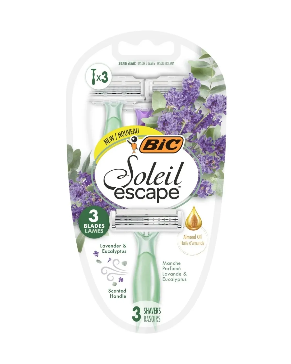 BIC BRIJAC SOLEIL ESC 3B LAVANDER BL3 