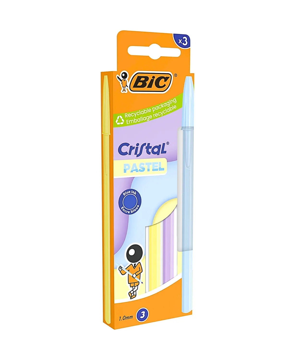 BIC CRISTAL PASTEL BX3 