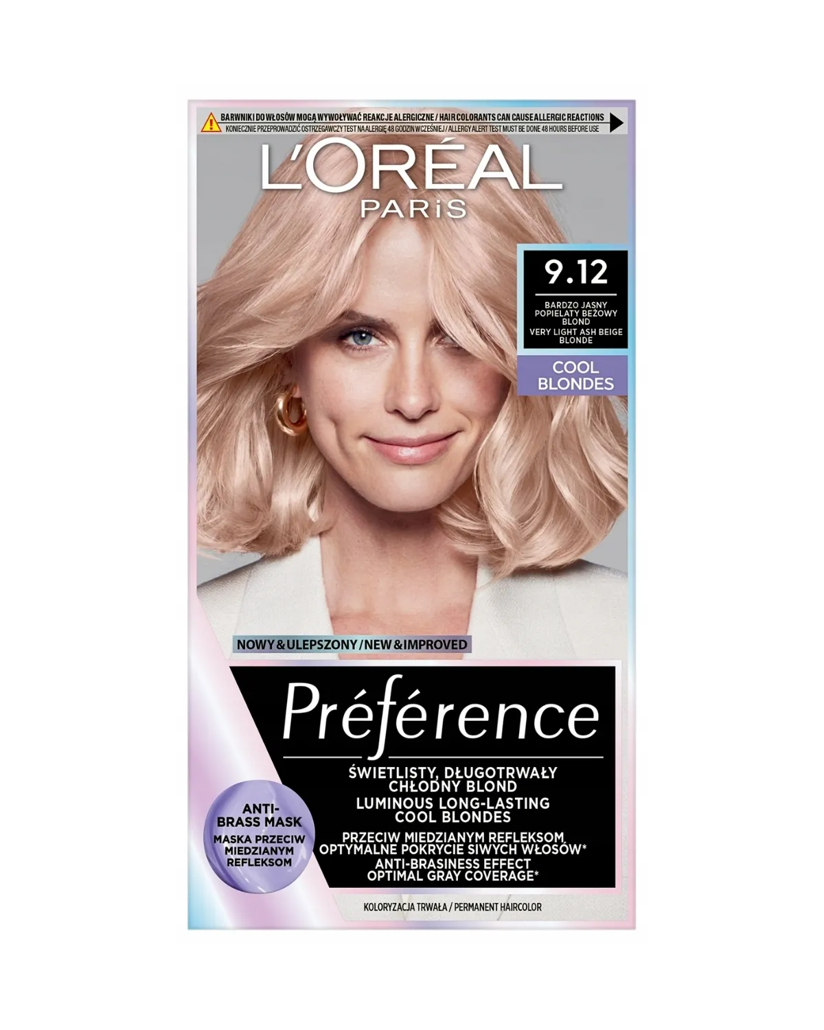 LOREAL PARIS PREFERENCE FARBA ZA KOSU-9.12 SIBERIA VERY LIGHT BLONDE 