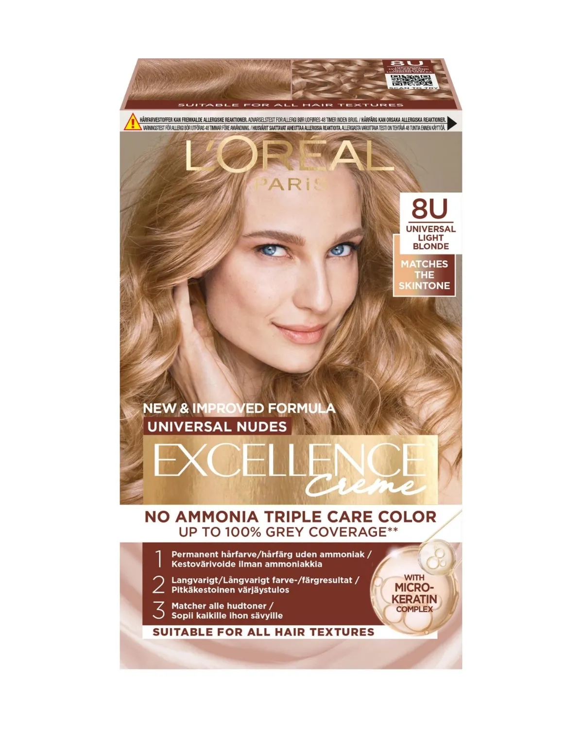 EXCELLENCE UNIVERSAL NUDES 8U UNIVERSAL LIGHT BLOND 
