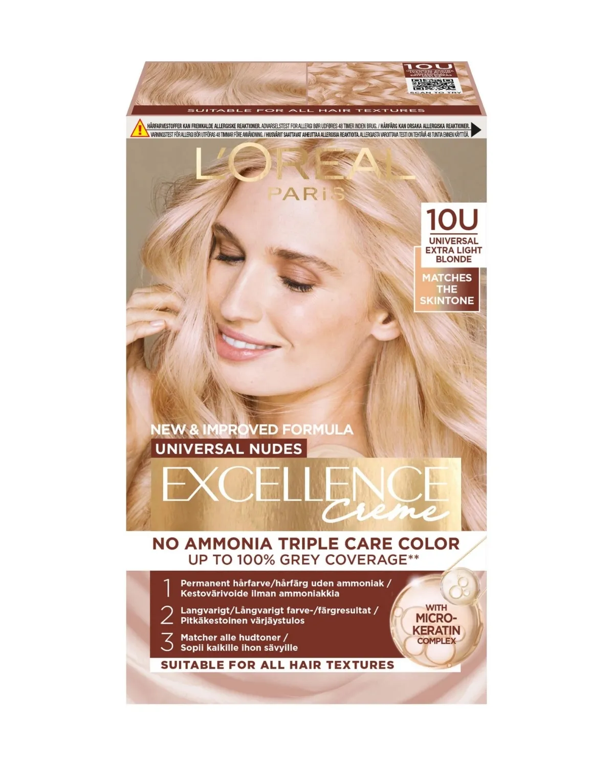 EXCELLENCE UNIVERSAL NUDES 10U UNIVERSAL LIGHTEST BLOND 