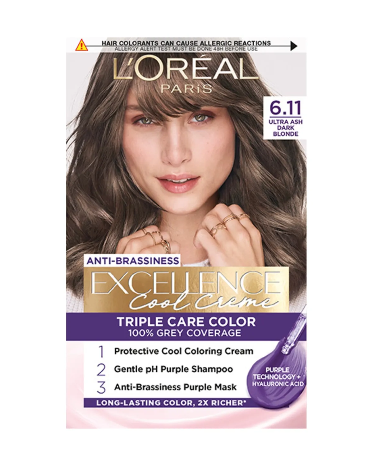 EXCELLENCE COOL 6.11 ULTRA ASH DARK BLONDE 