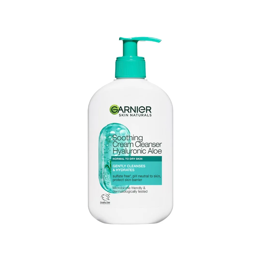 GARNIER HYALURONIC ALOE SOOTHING CLEANSING GEL CREAM TEXTURE 250ML