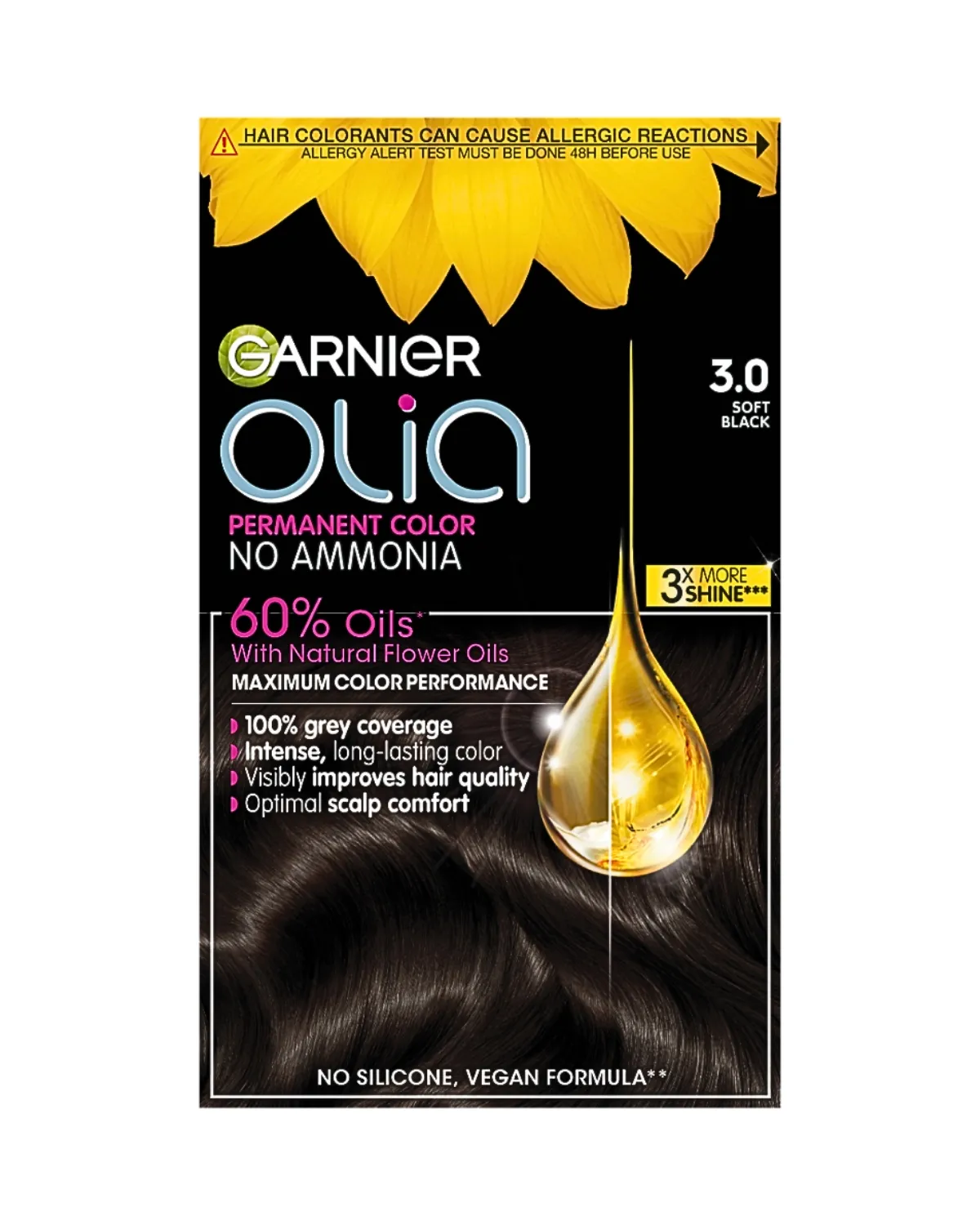 GARNIER OLIA 3.0 SOFT BLACK 