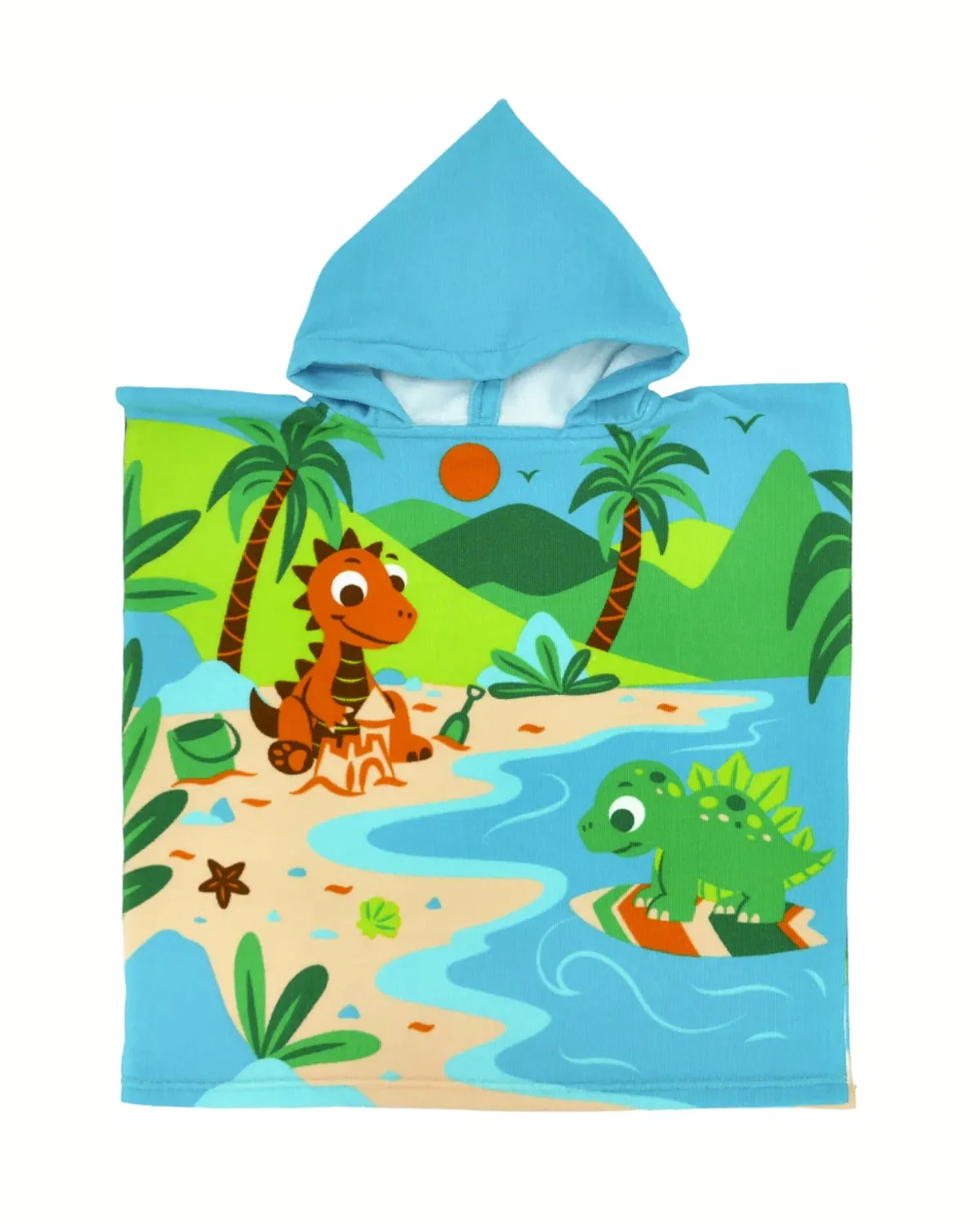 LA PLAGE PEŠKIR ZA PLAŽU PONCHO BABY DINO  60X120 