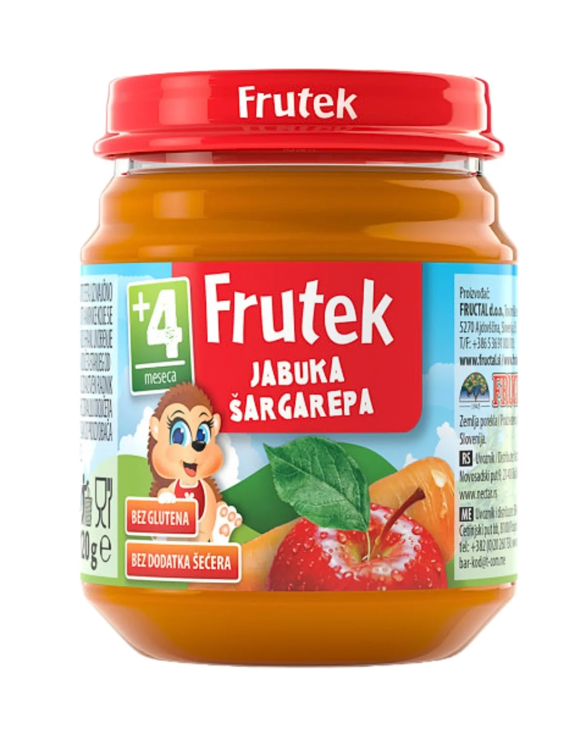 FRUTEK KAŠICA BIO 120G - JABUKA ŠARGAREPA 