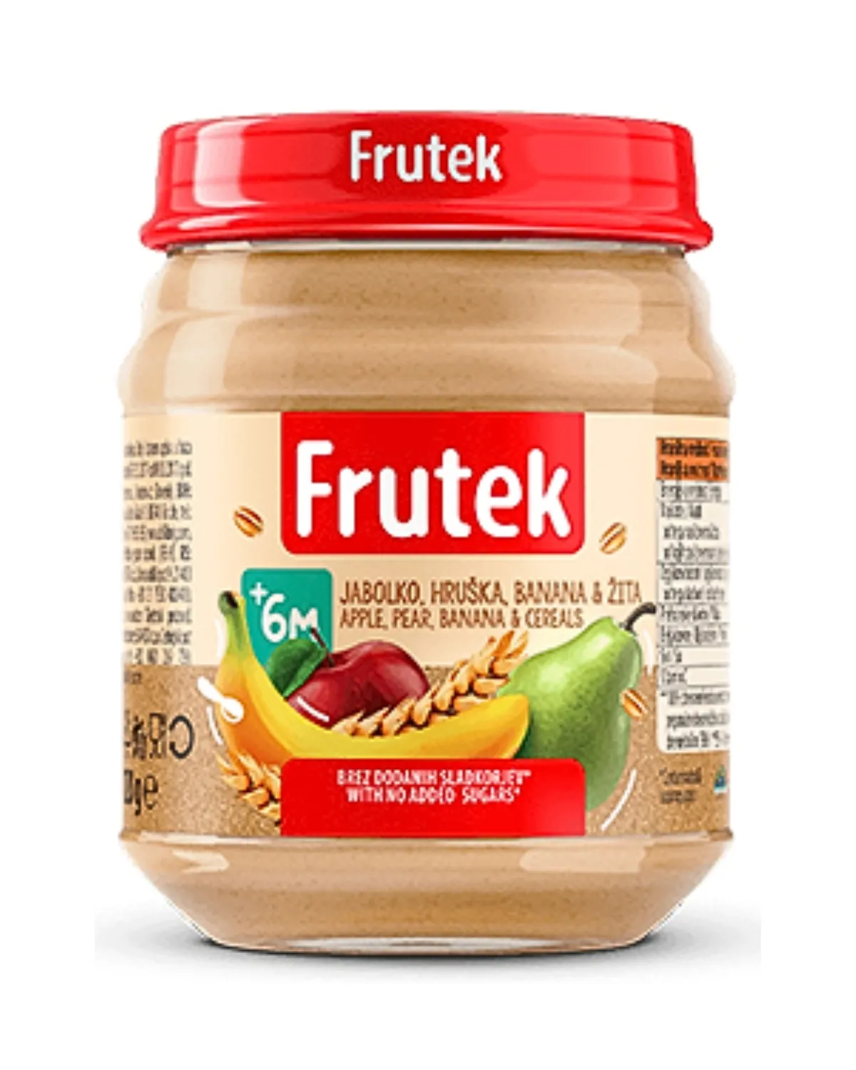FRUTEK KAŠICA 120G - JABUKA KRUŠKA BANANA ŽITARICE 