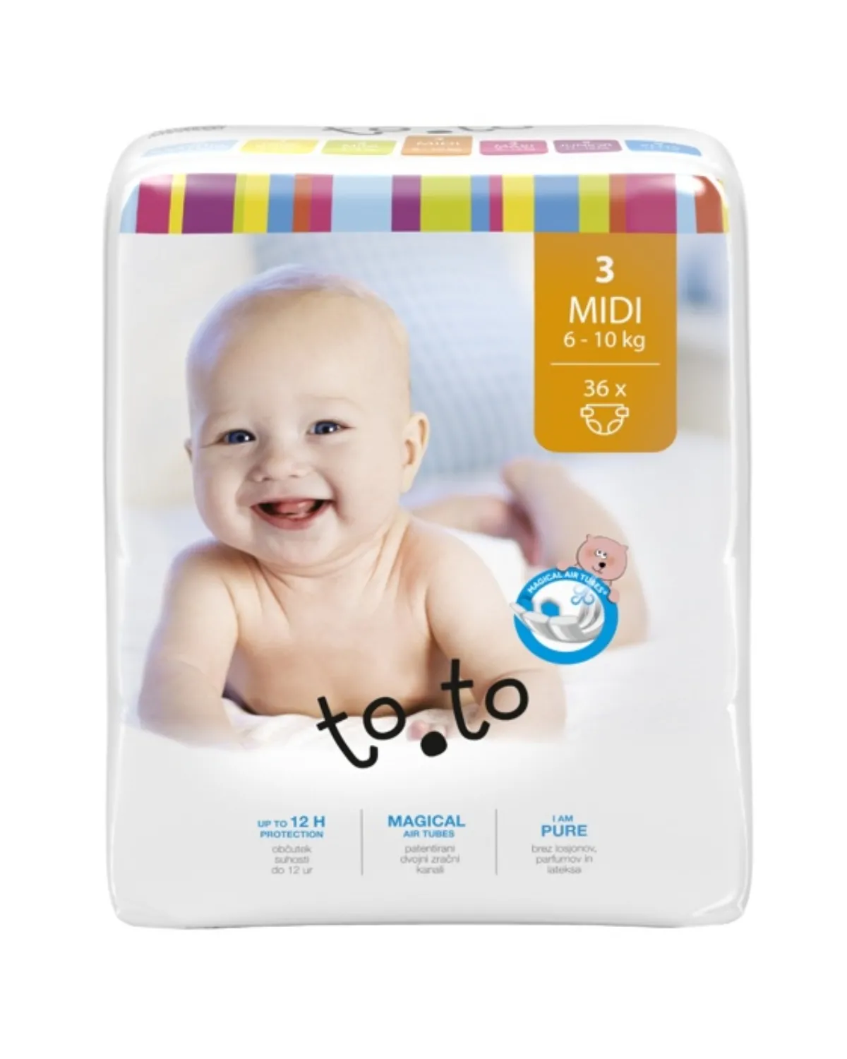 TOTO BABY PELENE MIDI 6-10KG 36KOM 