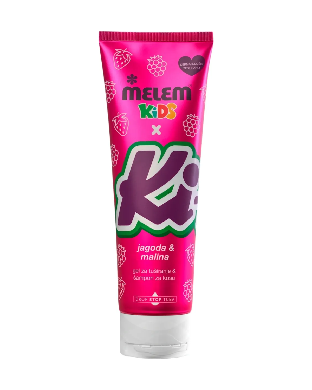 MELEM KIDS X KIKI JAGODA & MALINA 2U1 ŠAMPON I GEL ZA TUŠIRANJE 260 ML 