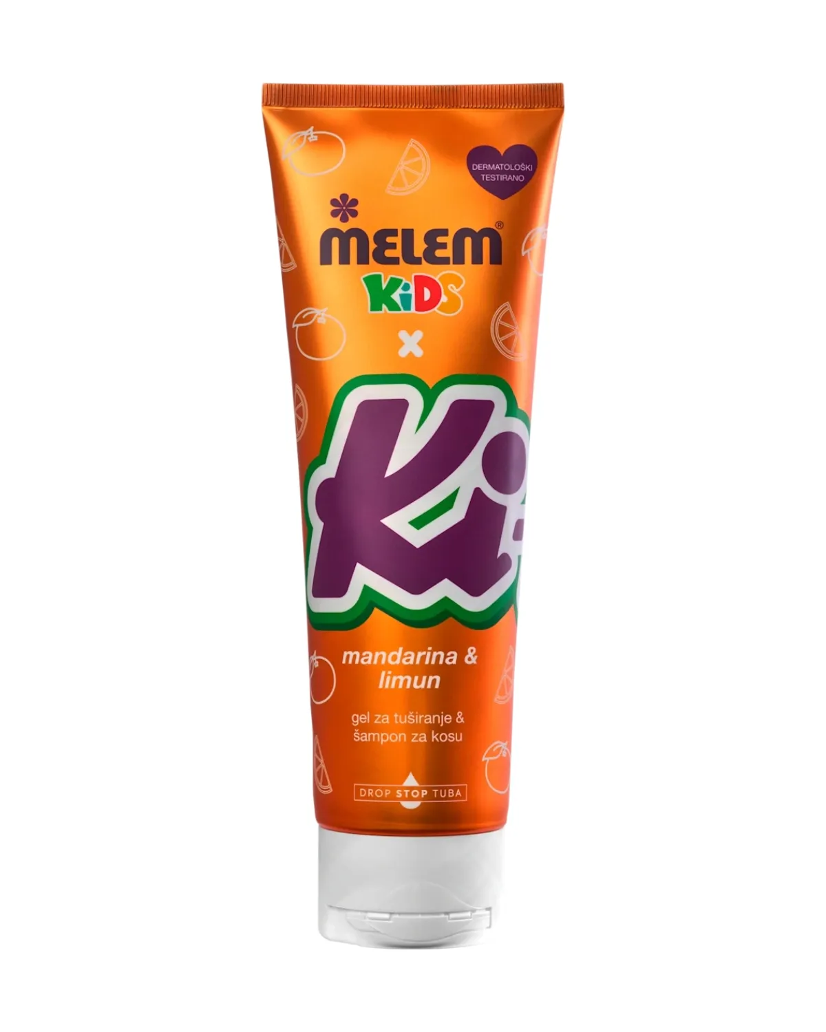 MELEM KIDS X KIKI MANDARINA & LIMUN 2U1 ŠAMPON I GEL ZA TUŠIRANJE 260 ML 