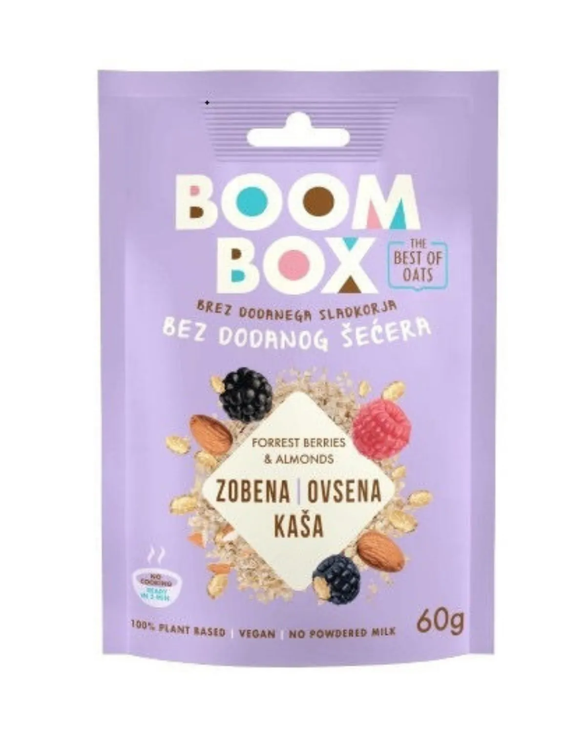 BOOM BOX ZOBENA KAŠA ŠUMSKO VOĆE-BADEM 60G 