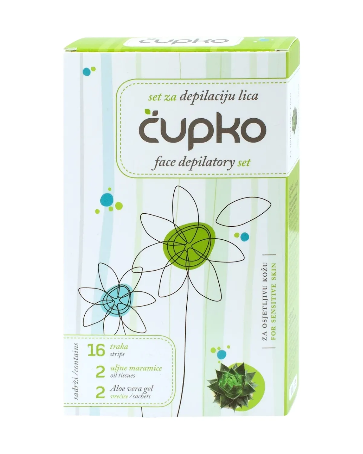 ČUPKO TRAKE ZA DEPILACIJU LICA SENSITIVE 