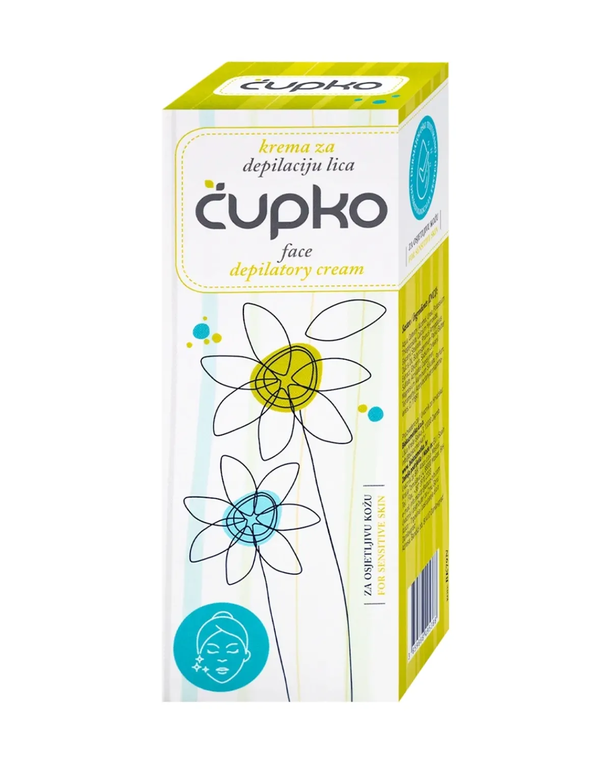 ČUPKO KREMA ZA DEPILACIJU LICA SENSITIVE 50ML 