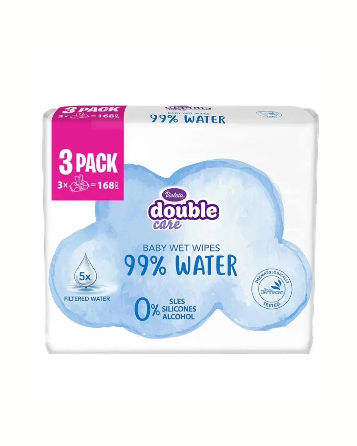 VIOLETA BAYB VLAŽNE MARAMICE WATERCARE 56/1 TRIO PACK 