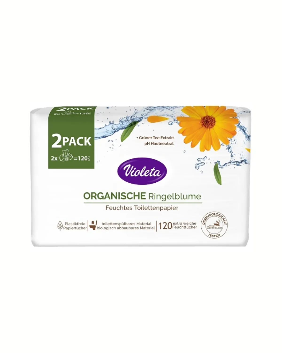 VIOLETA VLAŽNI TOALETNI PAPIR SA EKSTRAKTOM NEVENA DUO PAC (2*60/1) 