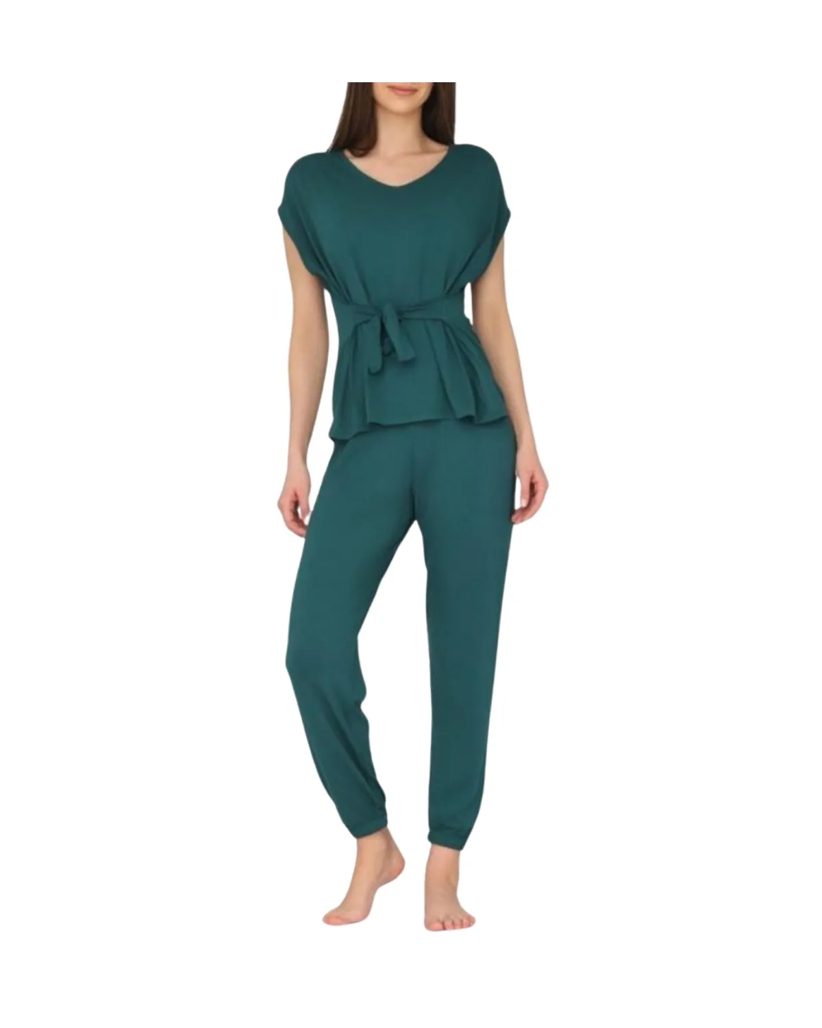 A.RAS Z.LOUNGE SET PANTALONE I MAJICA DANIA TAMNO ZELENA 44 2024