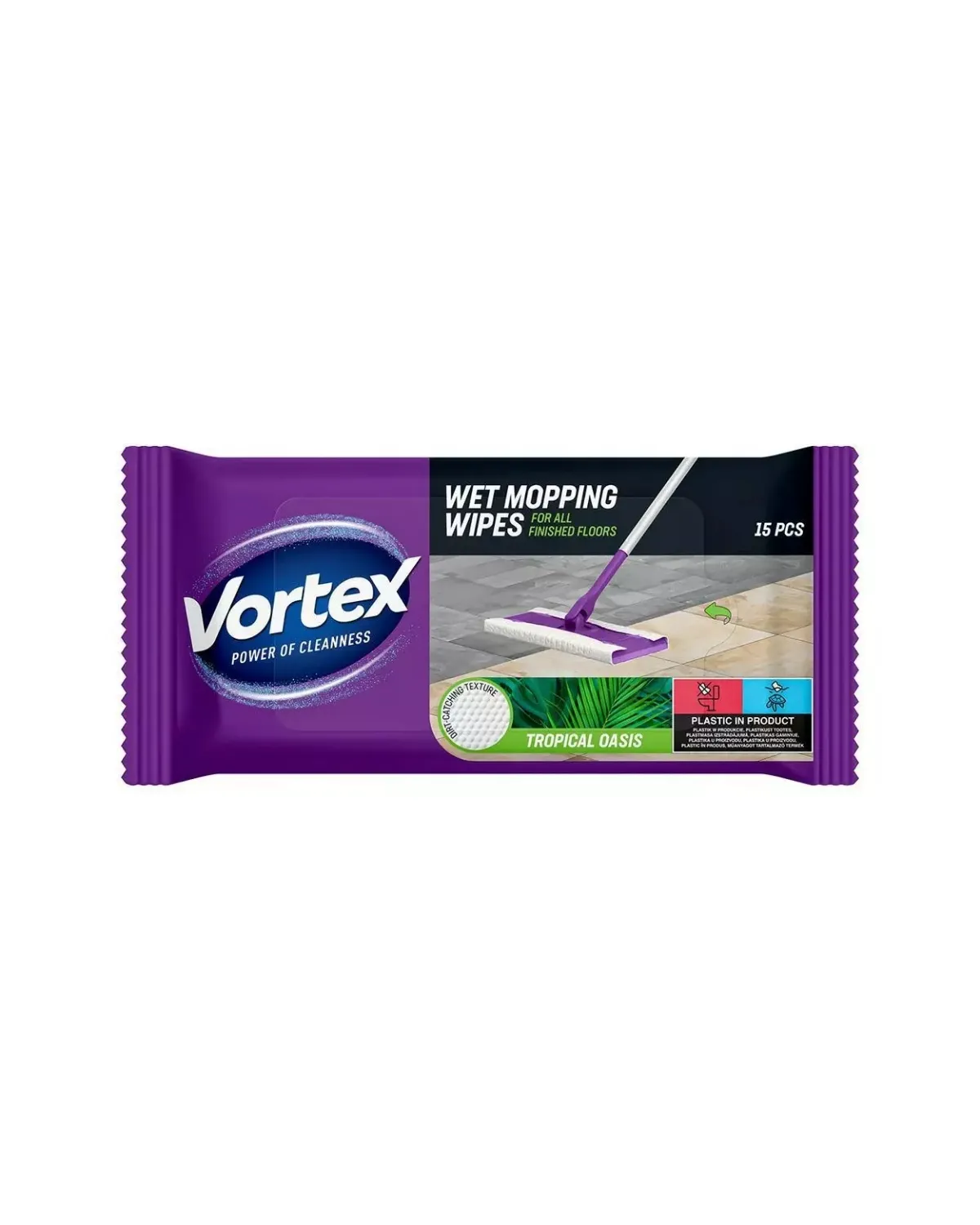 VORTEX VLAŽNE MARAMICE ZA CISCENJE PODOVA-TROPICAL 15KOM 