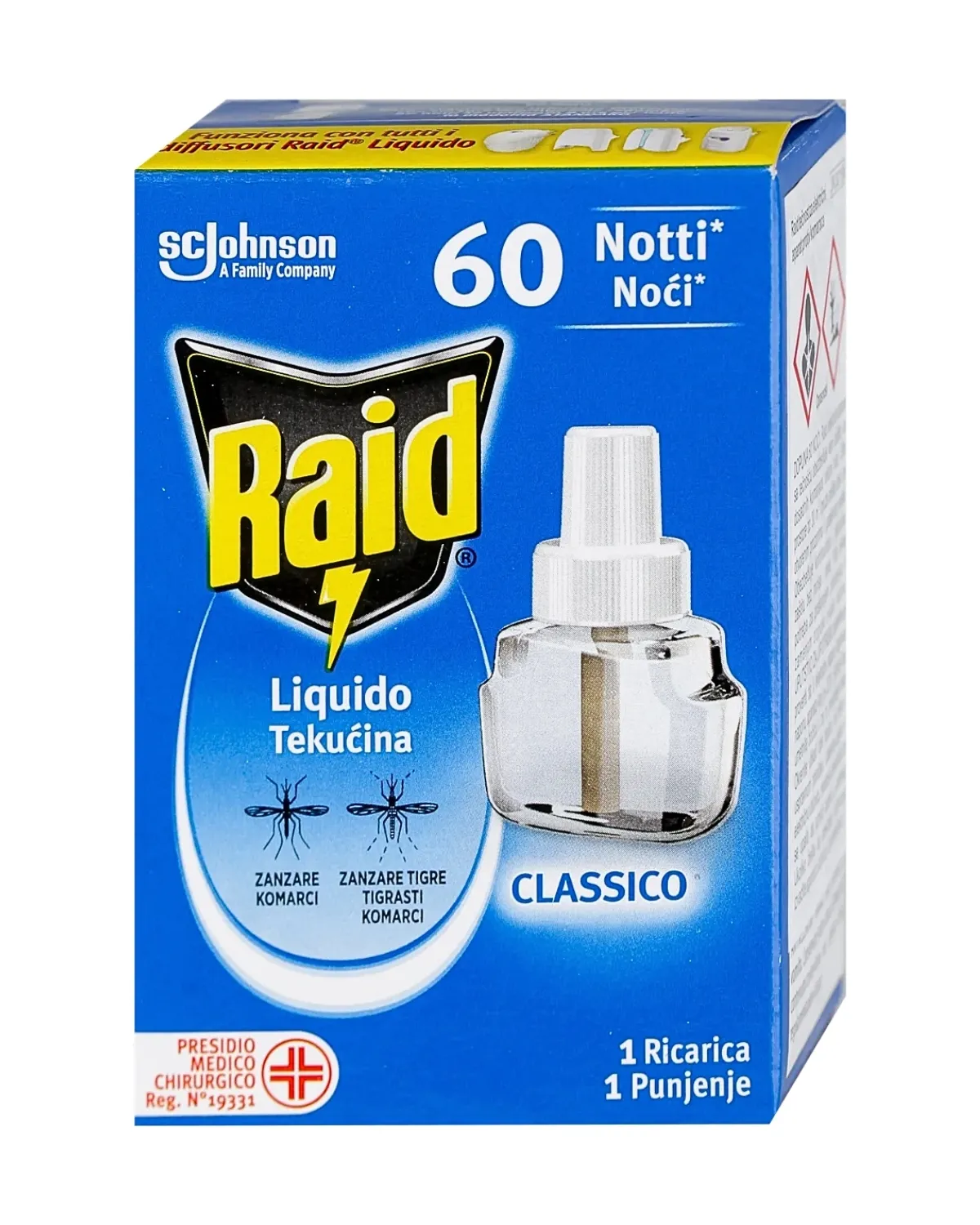 RAID LIQUIDO CLASSICO DOPUNA PROTIV KOMARACA 60 NOĆI 