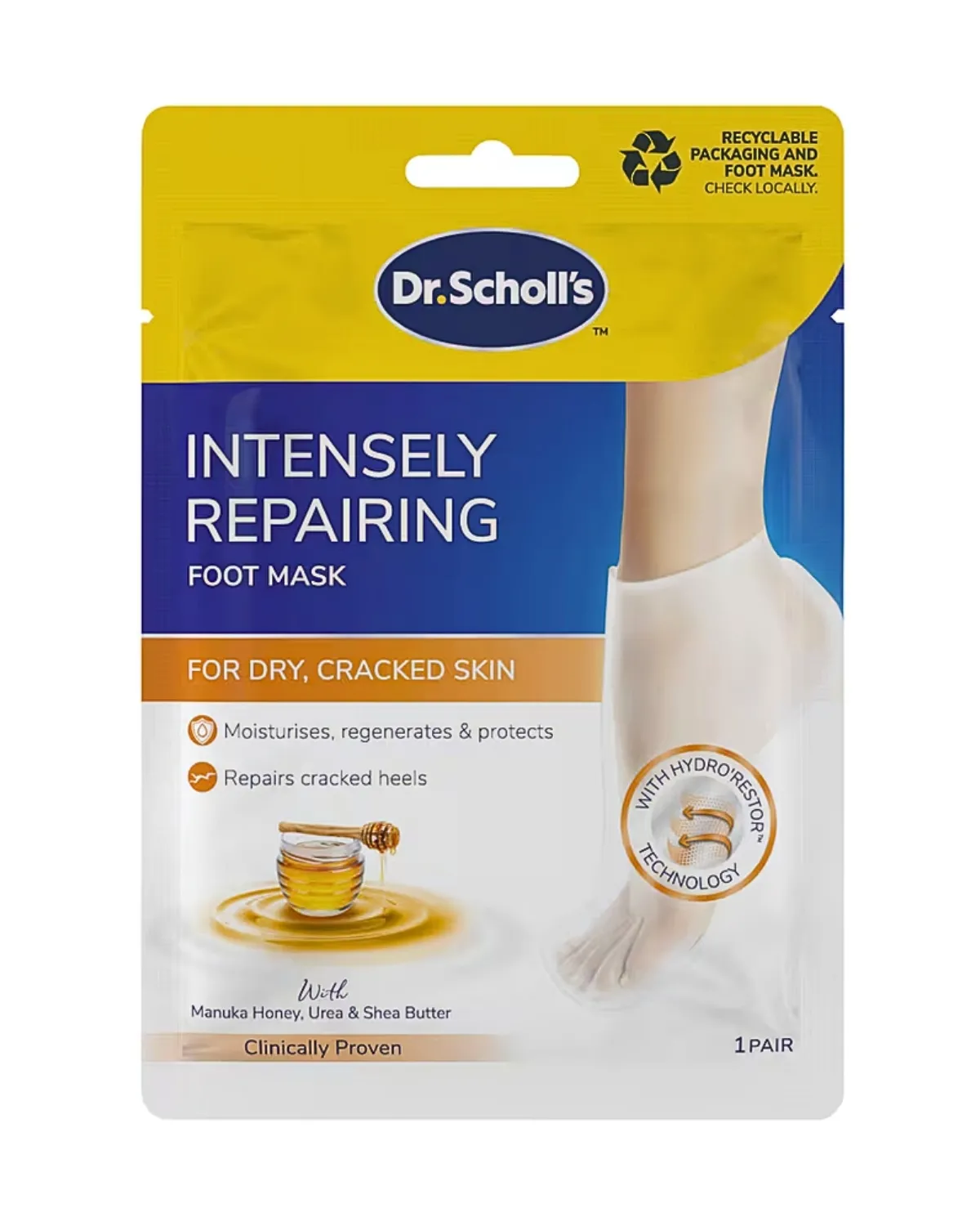 SCHOLL MASKA ZA STOPALA U OBLIKU ČARAPA - INTENSELY REPAIRING SA MANUKA MEDOM 