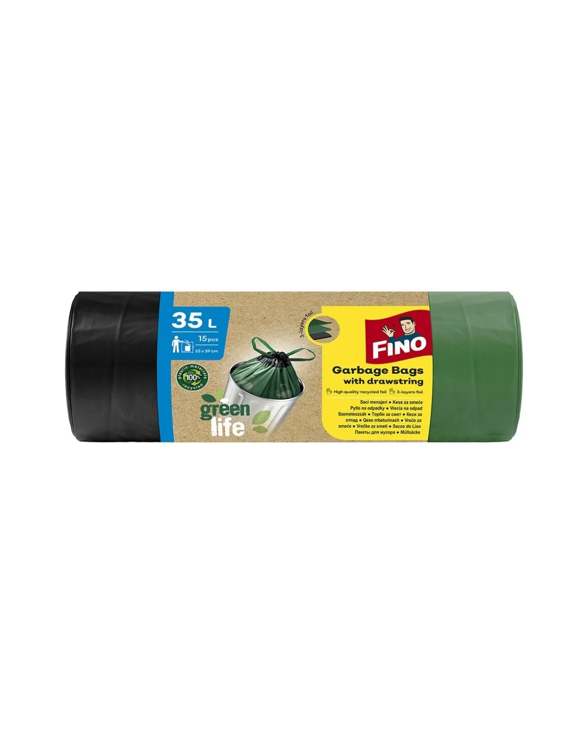 FINO KESE ZA SMEĆE GREEN LIFE RECIKLIRANE 35L 15K 