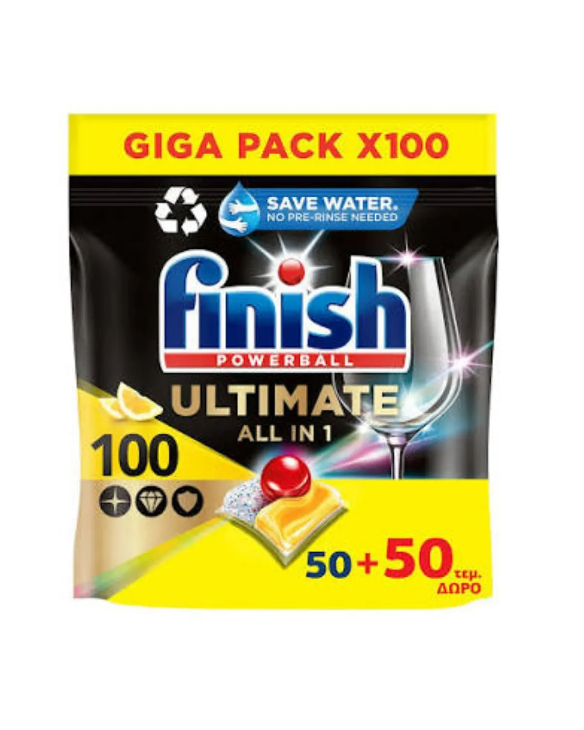 FINISH TABLETE 100/1 ULTIMATE ALL IN ONE LEMON 