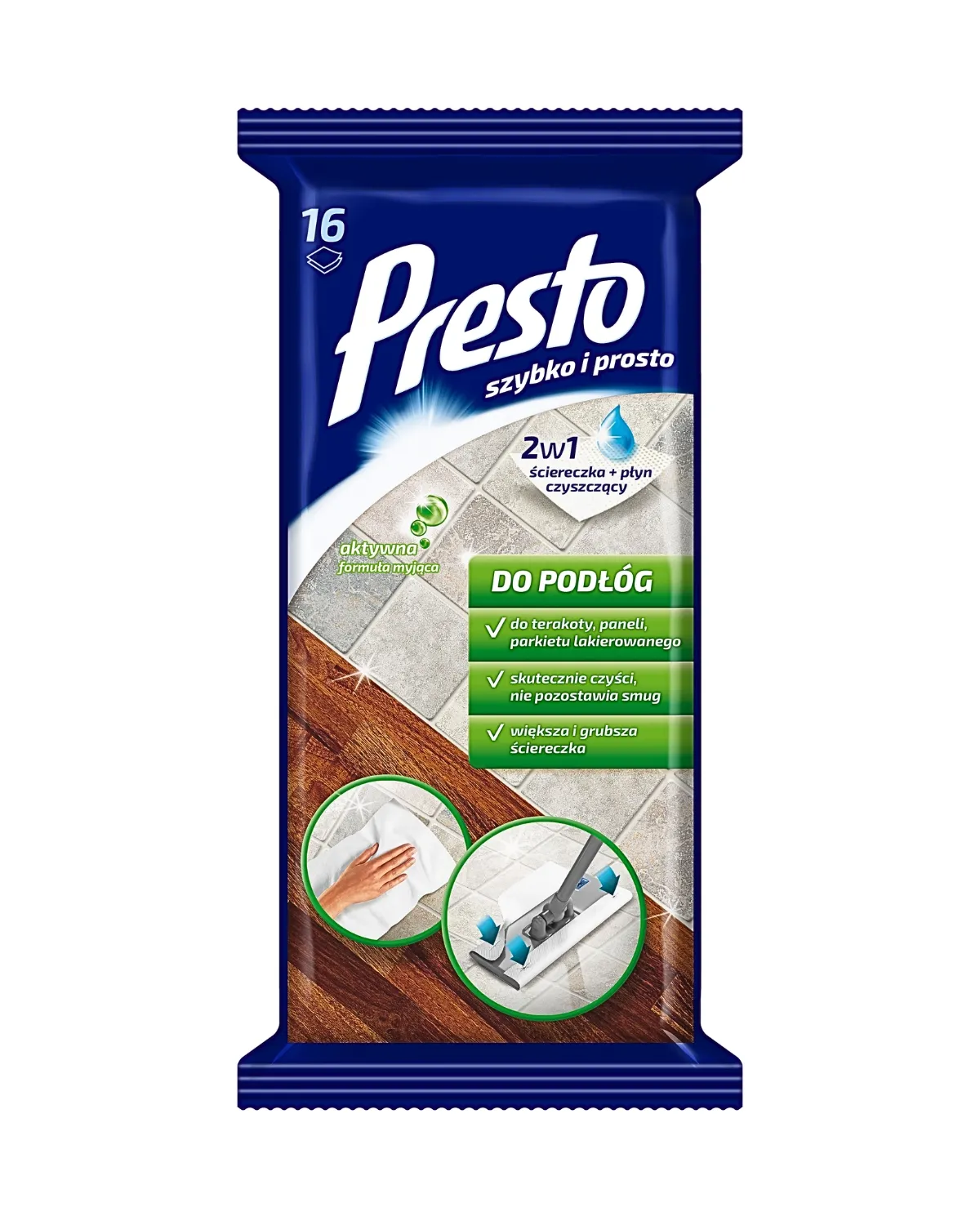 PRESTO VLAŽNE MARAMICE 2U1 ZA ČIŠĆENJE PODOVA 16/1 