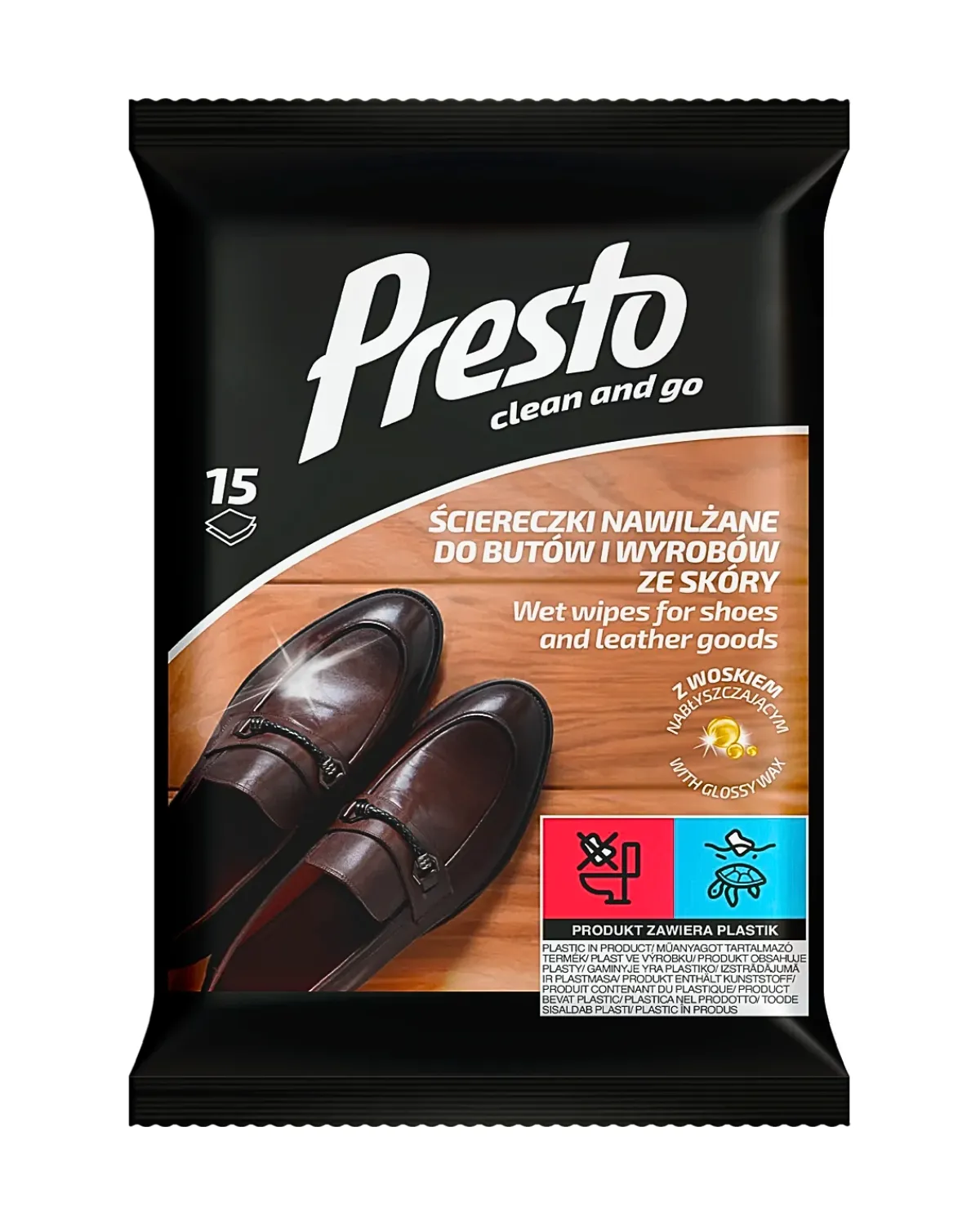 PRESTO CLEAN AND GO VLAŽNE MARAMICE ZA OBUĆU I KOŽU 15/1 