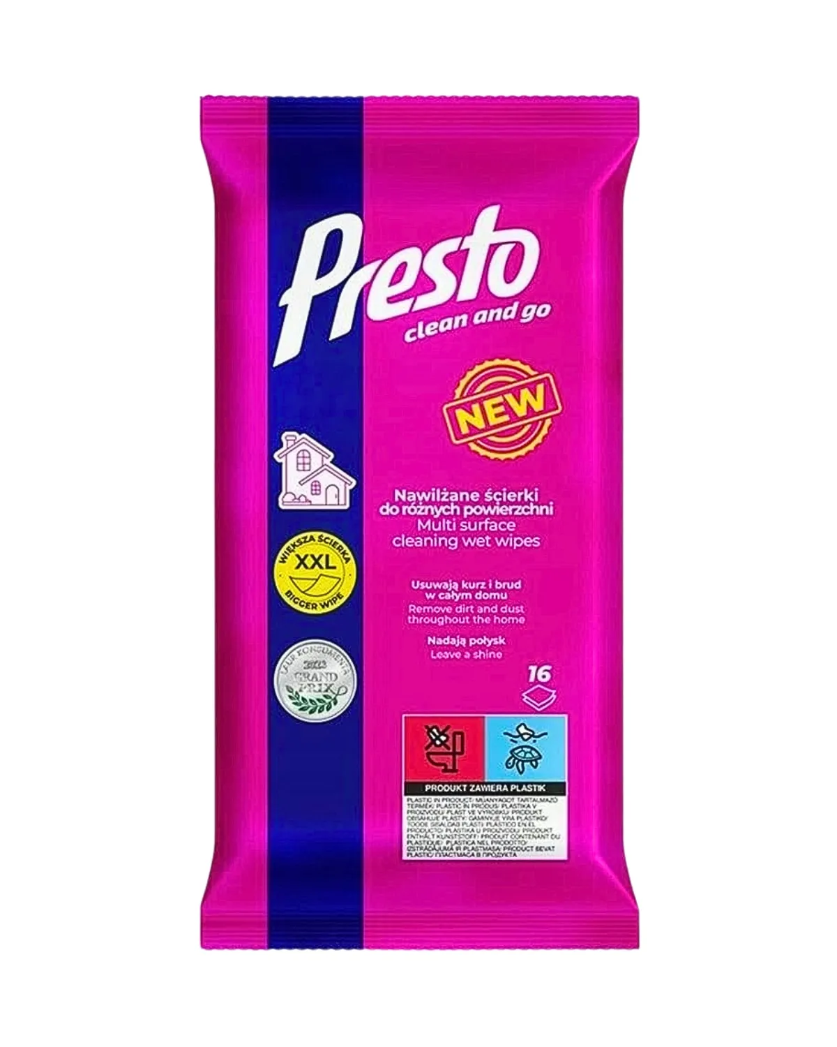 PRESTO MULTI SURFACE VLAŽNE MARAMICE XXL ZA ČIŠĆENJE 16/1 