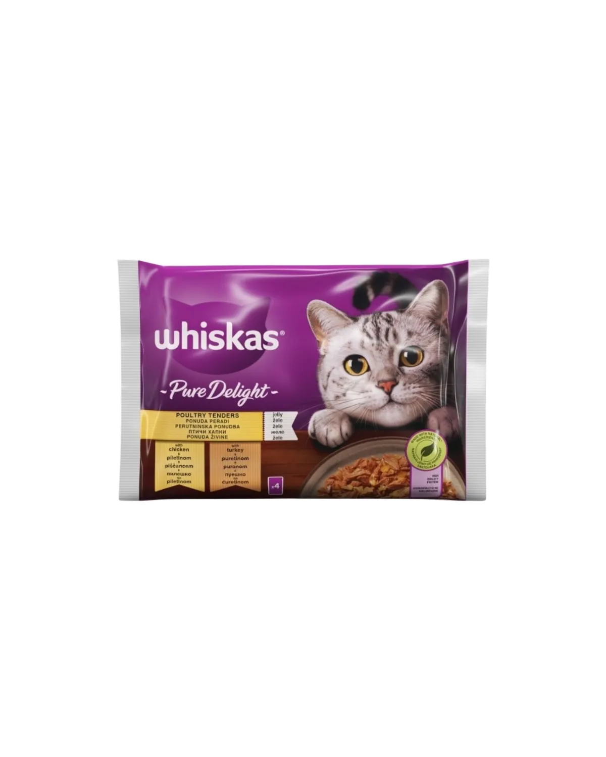 WHISKAS VLAZNA HRANA ZA MAČKE, ŽIVINA U ŽELEU 