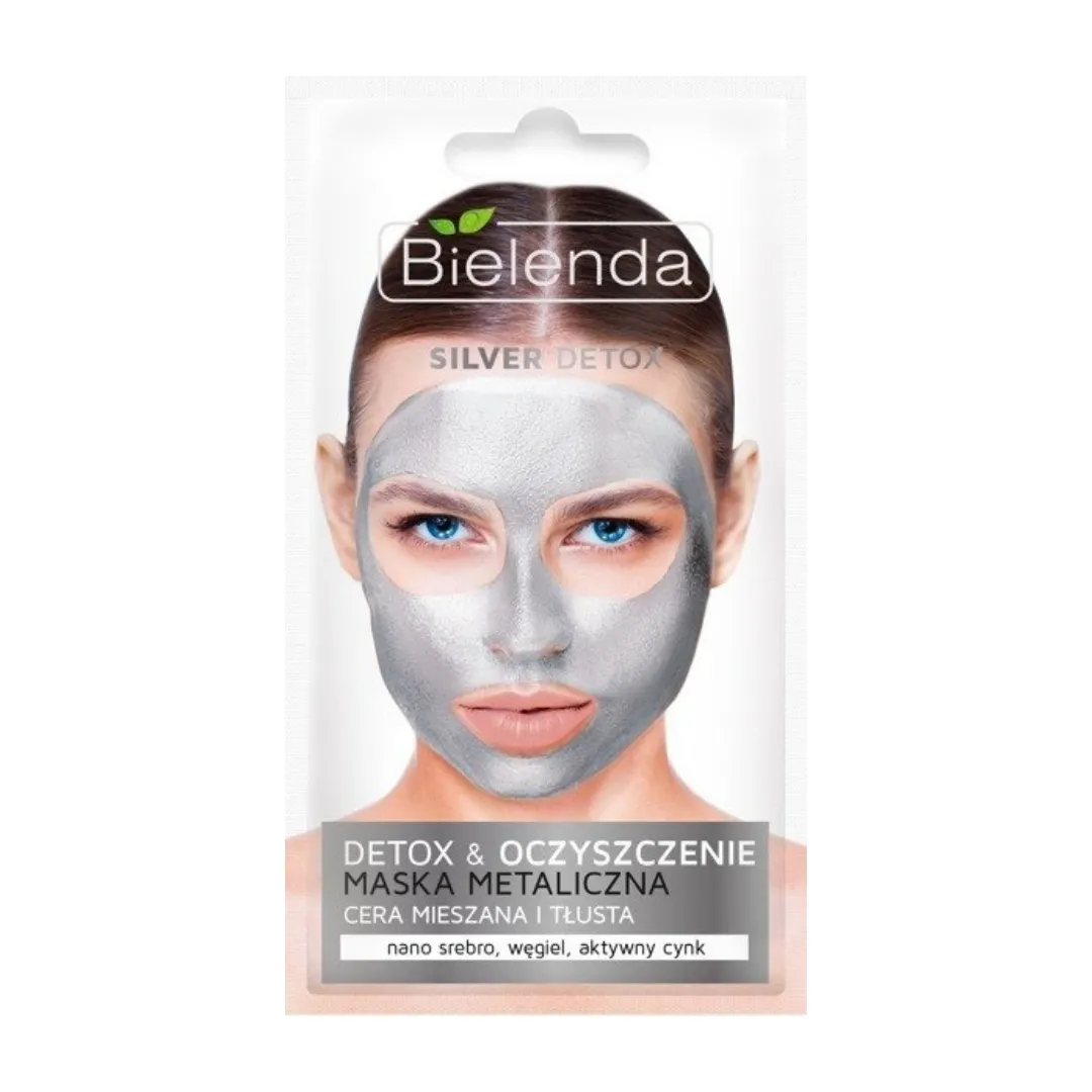 BIEL. METALLIC SILVER DETOX MASKA ZA LICE MAS/KOM. KOZA