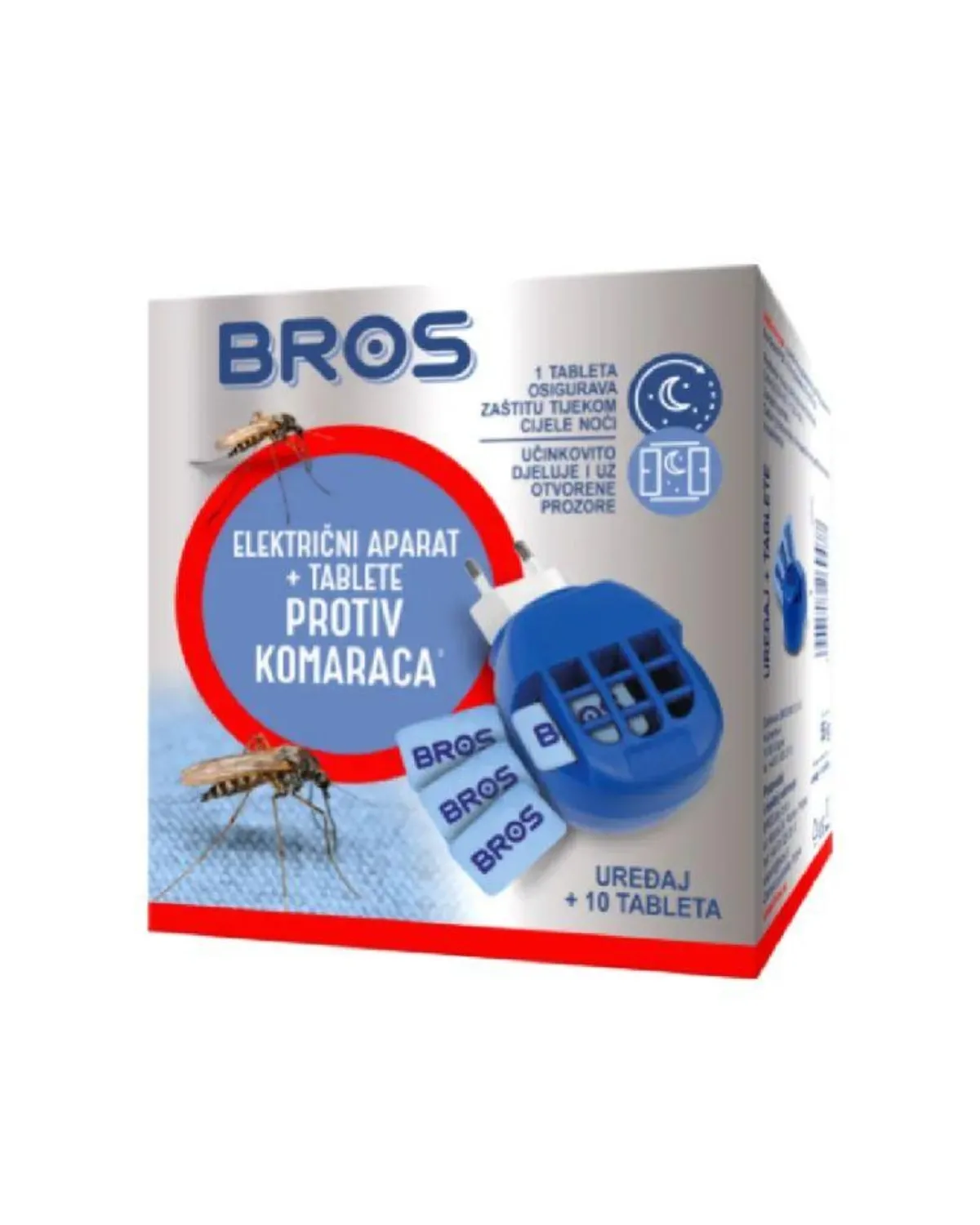 BROS ELEKTRIČNI APARAT + TABLETE PROTIV KOMARACA 10KOM 