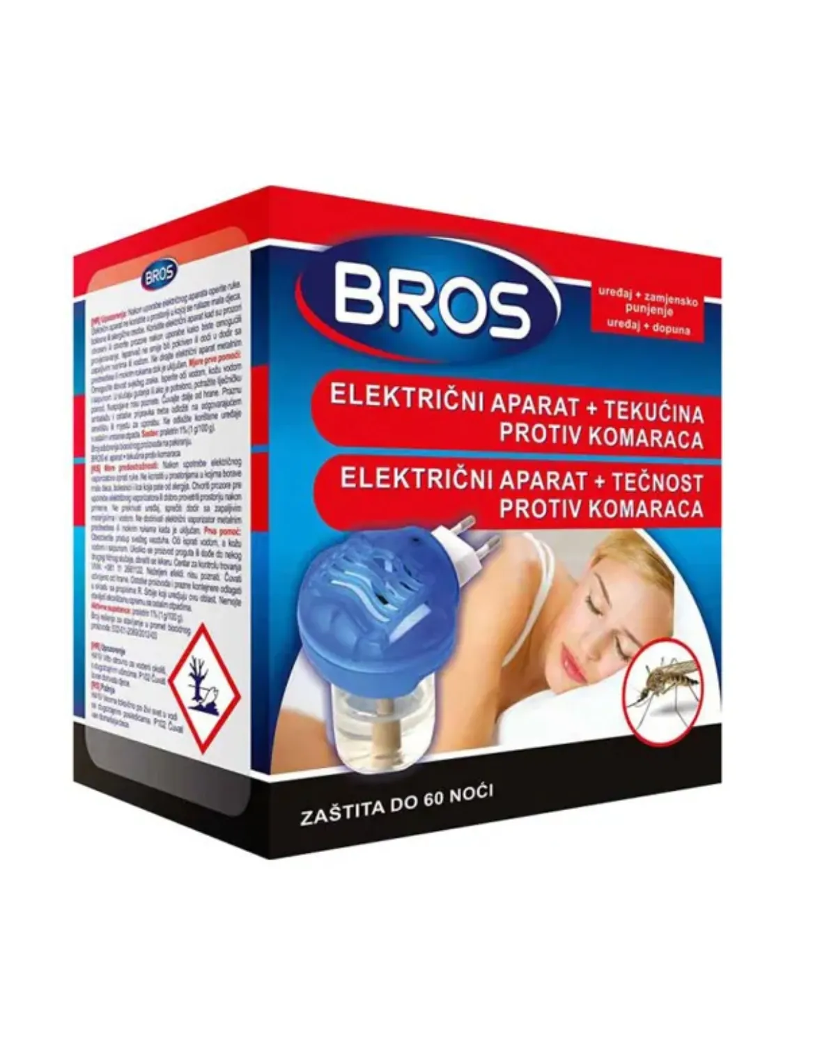 BROS ELEKTRIČNI APARAT + TEČNOST PROTIV KOMARACA 60 NOĆI 