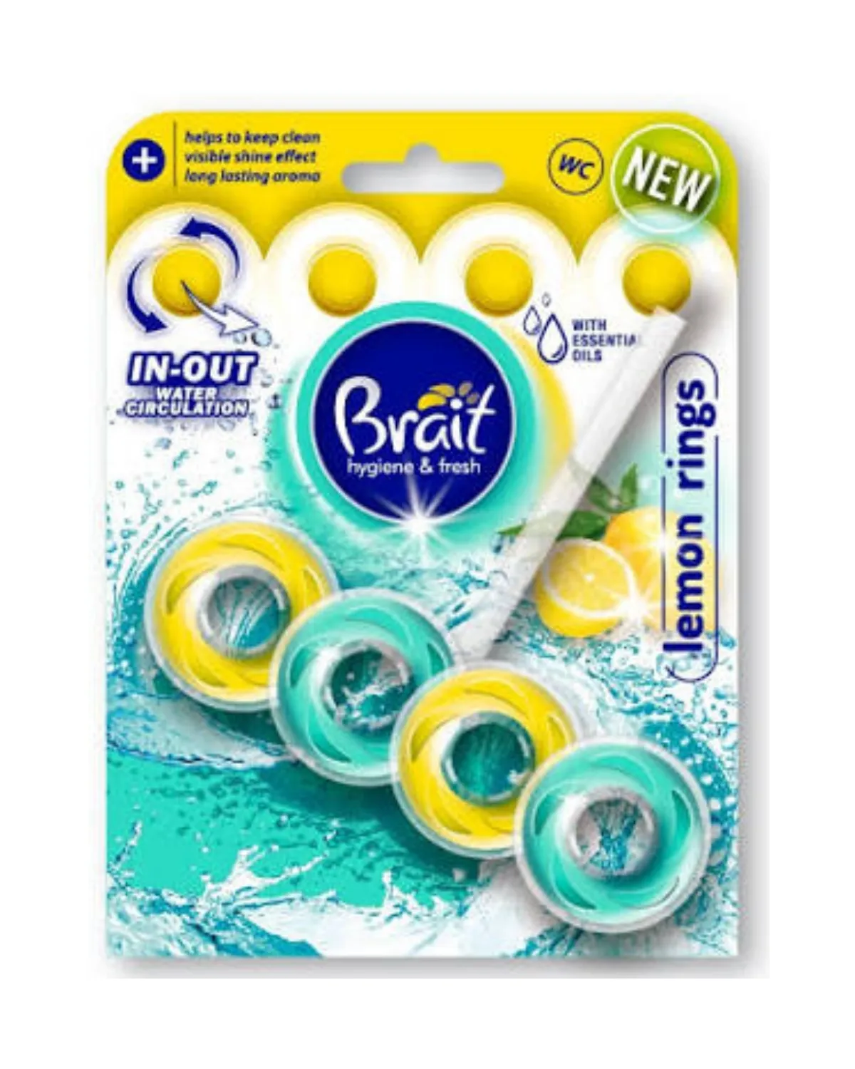 BRAIT TOILET BLOCK LEMON RINGS 40GR - OSVJEZIVA? ZA WC SOLJU 