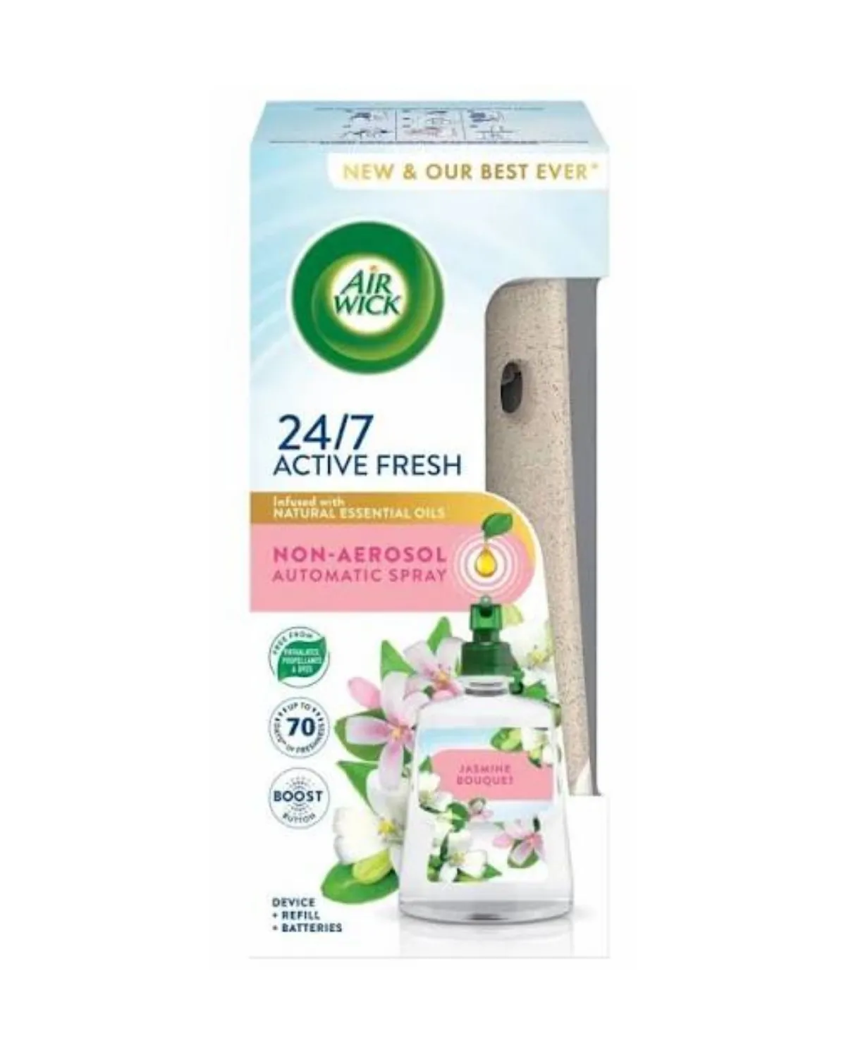 AIRWICK ACTIVE FRESH SISTEM+REFILL 228ML JASMINE 