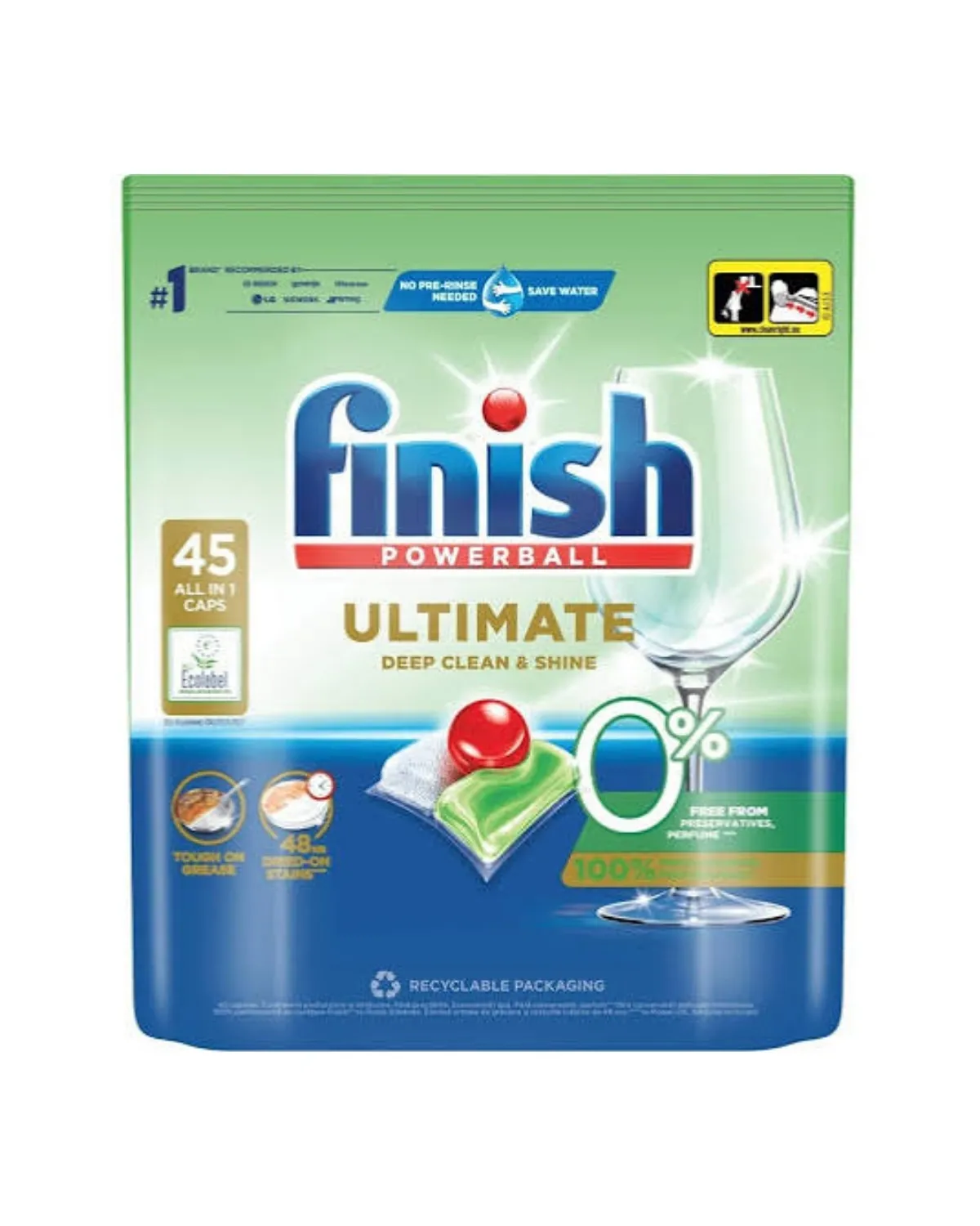 FINISH TABLETE ALL IN ONE 45/1 ULTIMATE DEEP CLEAN & SHINE 