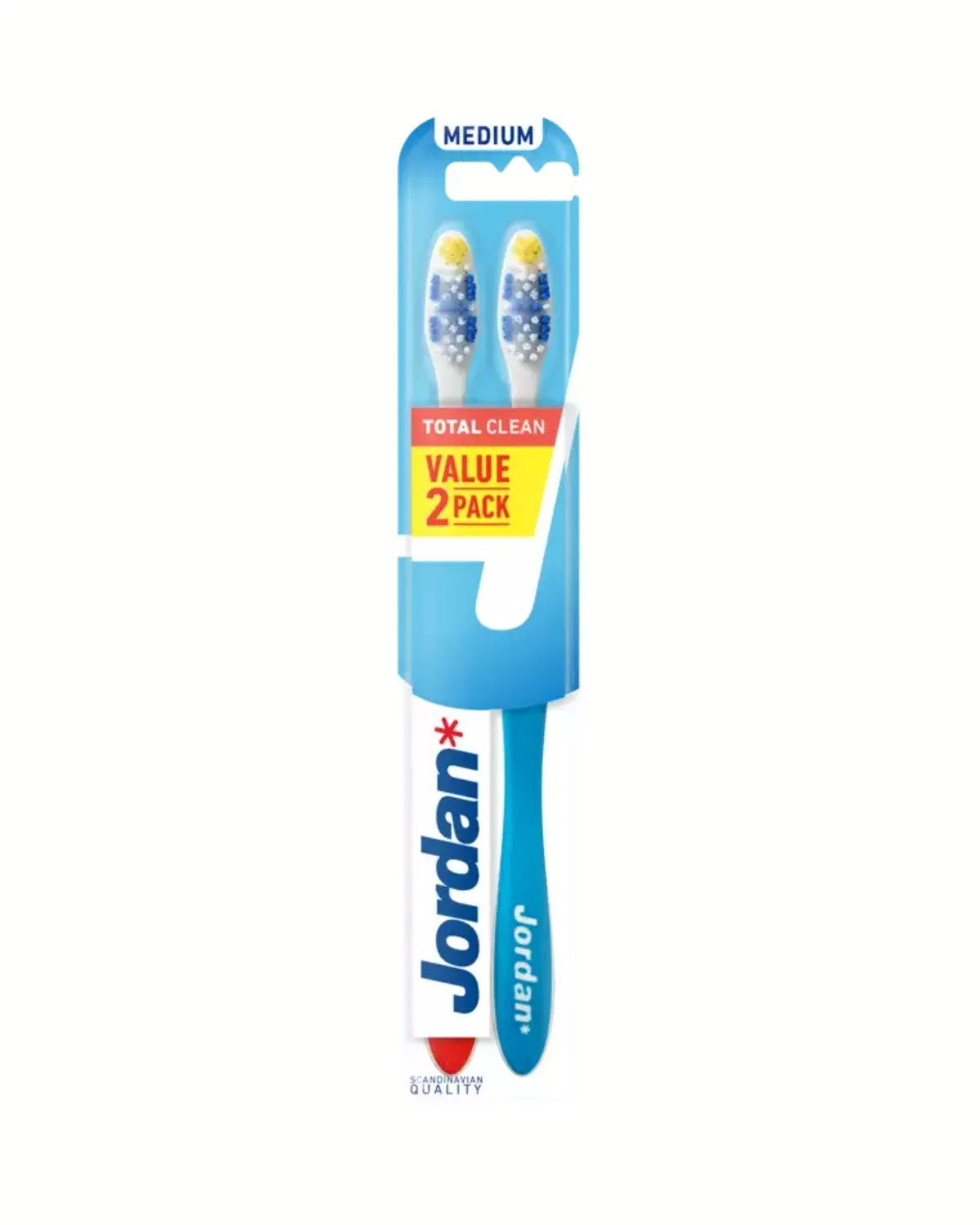 JORDAN ČETKICA ZA ZUBE TOTAL CLEAN MEDIUM 2 KOMADA 