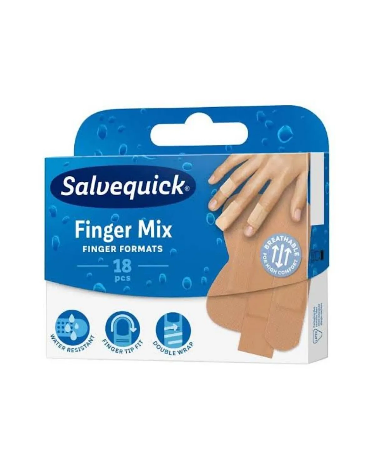 FLASTER SALVEQUICK AQVA RESIST FINGER MIX 18KOM 