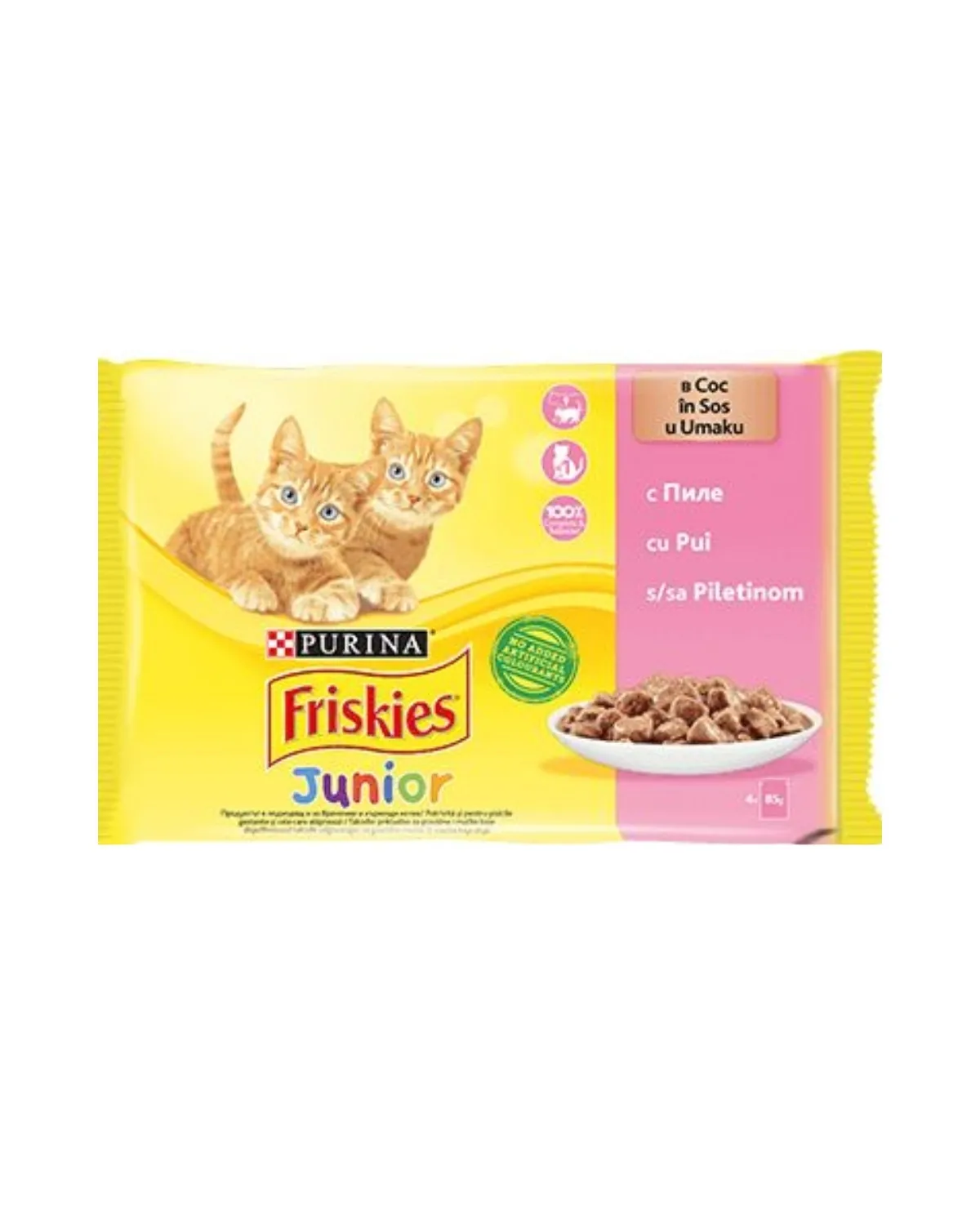 FRISKIES JUNIOR CAT CIG-CHKN 12X(4*85G) 