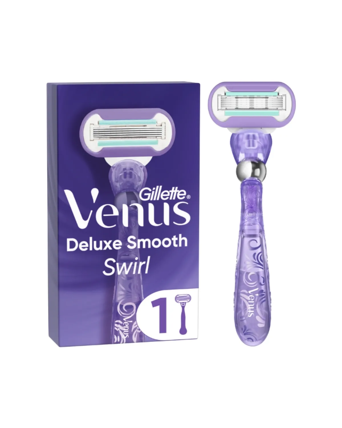 GILLETE VENUS RAZOR 1UP FLEXIBALL SWIRL