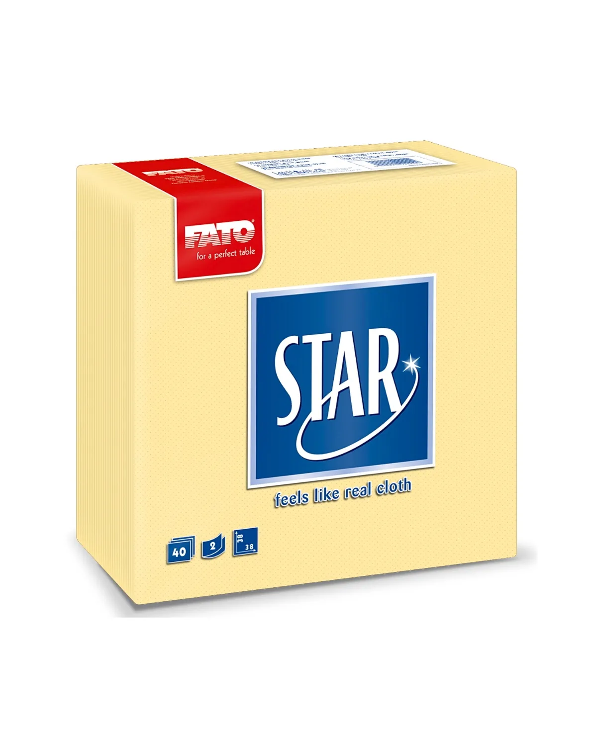 FATO STAR SALVETE SAMPANJ 38X38 2-SLOJNE 40/1 