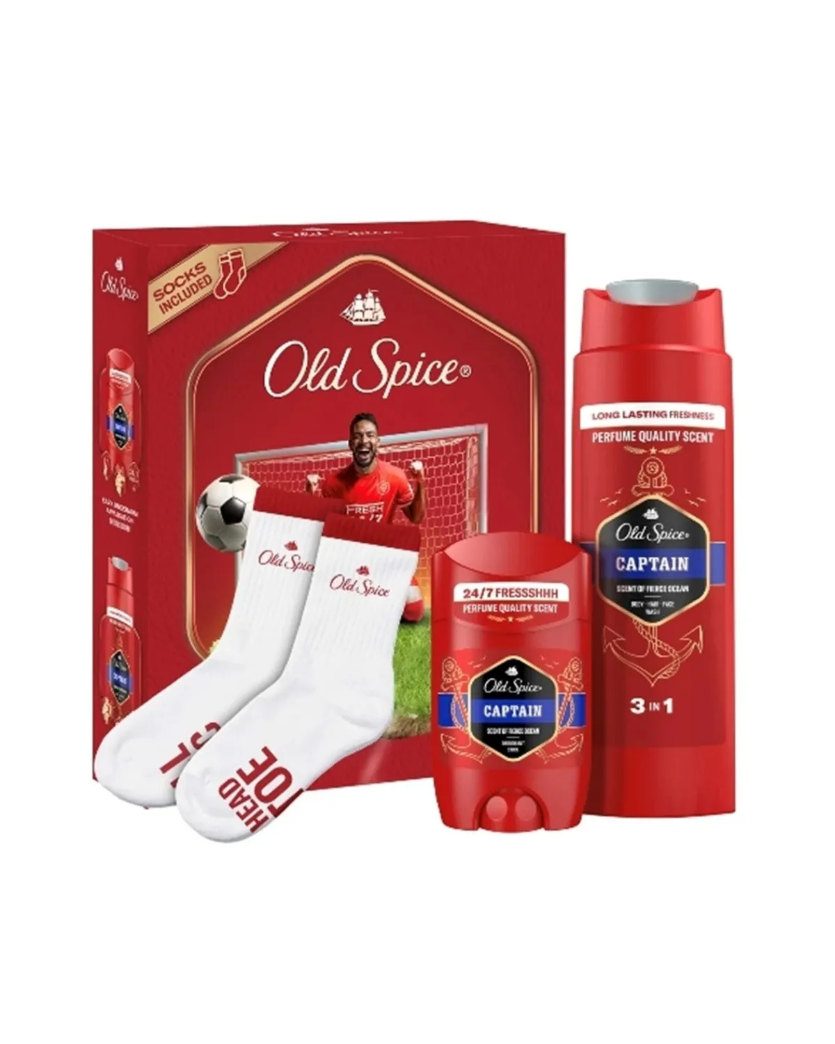 OLD SPICE SET GIFT CAPTAIN (ST+SG+SOCKS) 