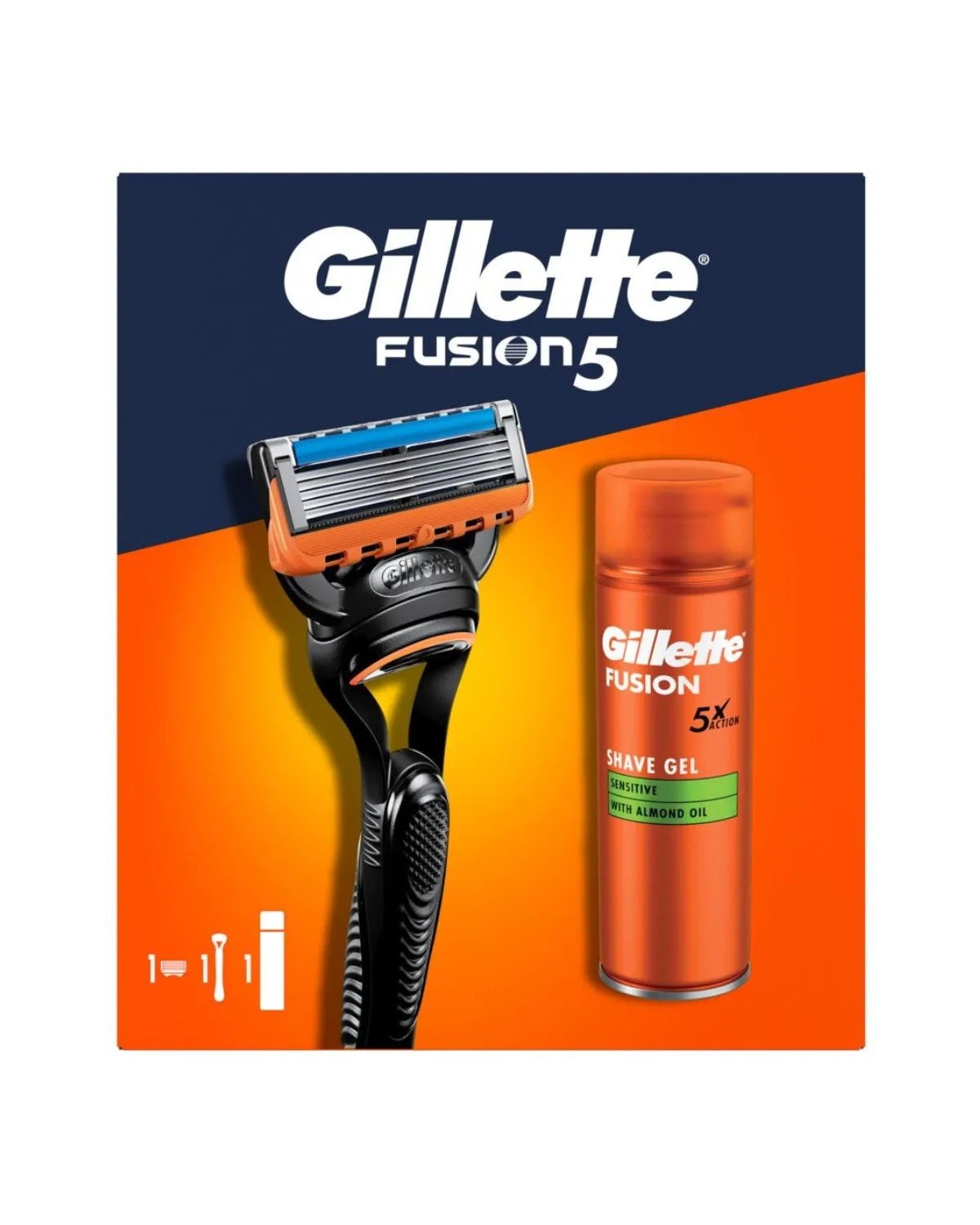 GILLETTE SET GIFT FUSION 1UP + FUSION GEL 