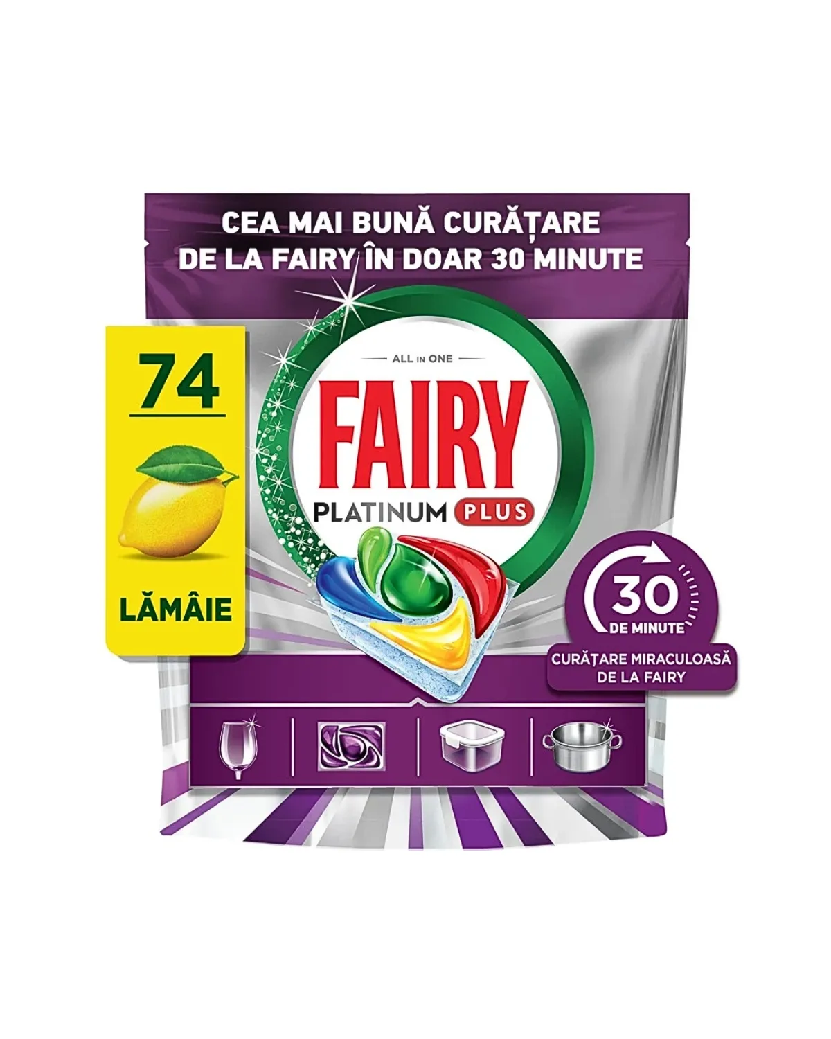 FAIRY PLATINUM PLUS LEMON - 74 TABLETE 