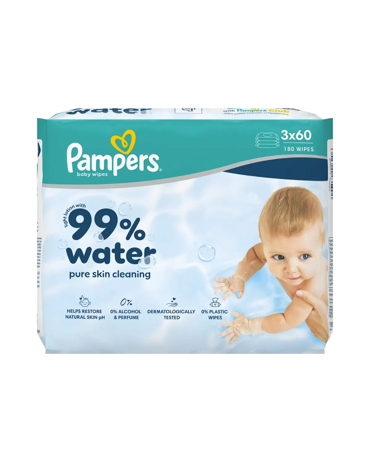 PAMPERS MARAMICE WATER 3X60 KOM (2+1) 