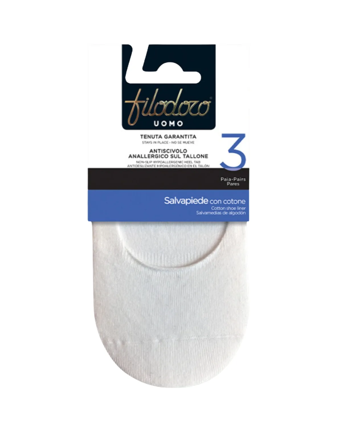 CAR.FILODORO SALVAPIEDE COTONE F115539FI 3P BIANCO 43/46