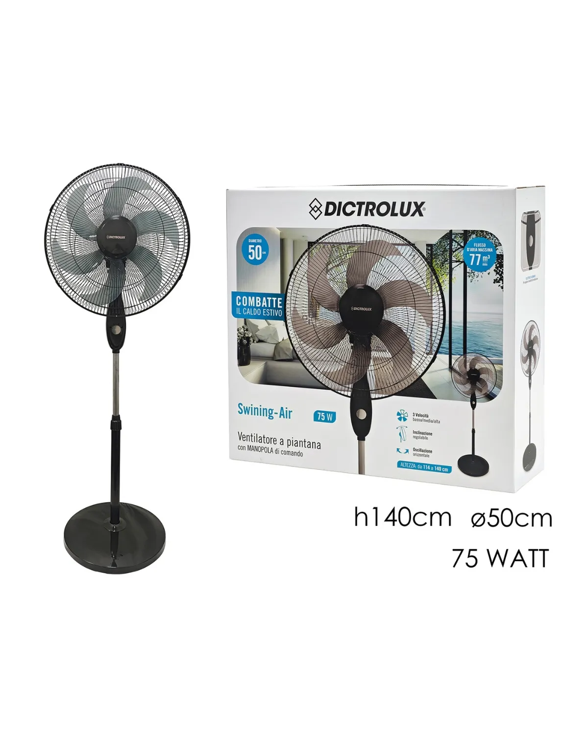 GENERAL TRADE VENTILATOR 140CM 75W 
