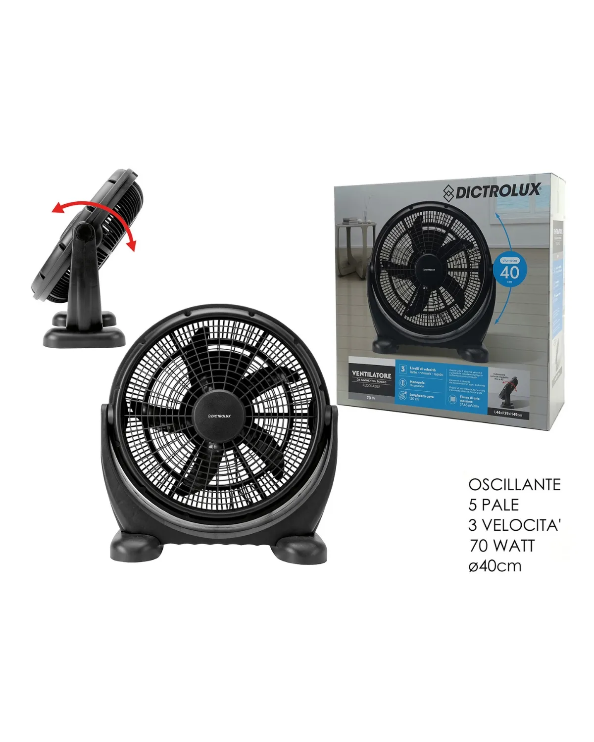 GENERAL TRADE VENTILATOR 40CM 80W 