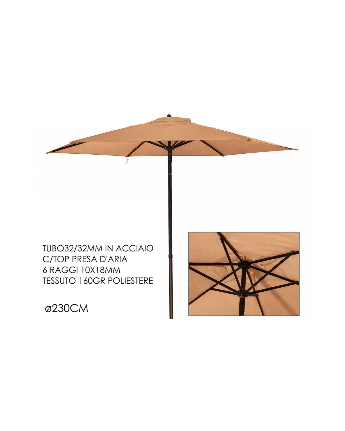GENERAL TRADE SUNCOBRAN 230CM CAMEL 
