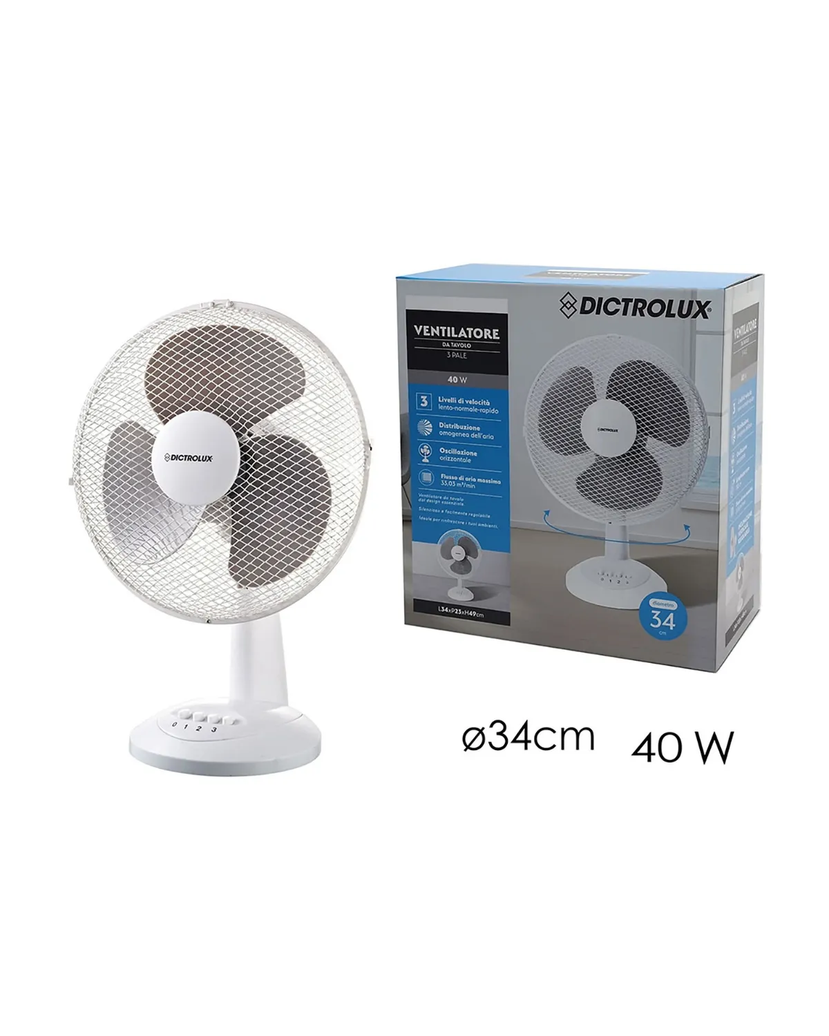 GENERAL TRADE VENTILATOR 34CM 40W 